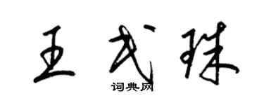 梁錦英王民珠草書個性簽名怎么寫