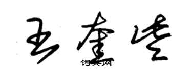 朱錫榮王奎些草書個性簽名怎么寫
