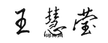 駱恆光王慧瑩行書個性簽名怎么寫
