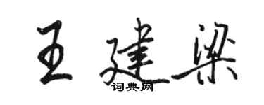 駱恆光王建梁行書個性簽名怎么寫