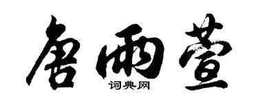 胡問遂唐雨萱行書個性簽名怎么寫
