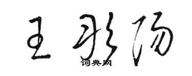 駱恆光王彤陽草書個性簽名怎么寫