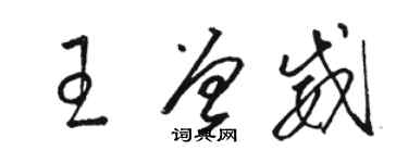 駱恆光王曾威草書個性簽名怎么寫