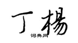王正良丁楊行書個性簽名怎么寫