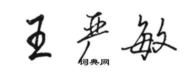 駱恆光王嚴敏行書個性簽名怎么寫