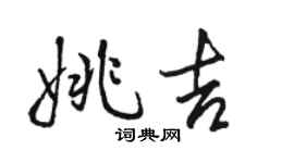 駱恆光姚吉行書個性簽名怎么寫