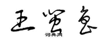 曾慶福王閩魯草書個性簽名怎么寫