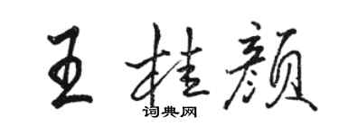 駱恆光王桂顏行書個性簽名怎么寫