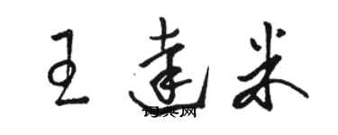 駱恆光王達米草書個性簽名怎么寫