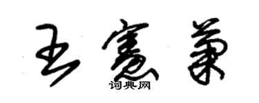 朱錫榮王憲菊草書個性簽名怎么寫