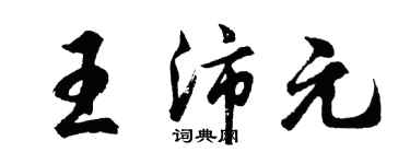 胡問遂王沛元行書個性簽名怎么寫