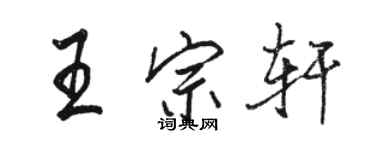 駱恆光王宗軒行書個性簽名怎么寫