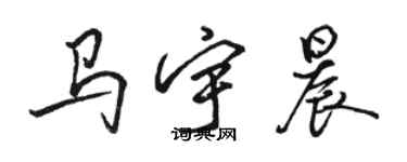 駱恆光馬宇晨行書個性簽名怎么寫