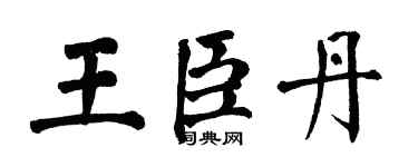 翁闓運王臣丹楷書個性簽名怎么寫