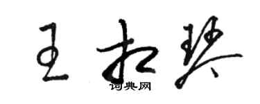 駱恆光王相琴草書個性簽名怎么寫