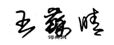 朱錫榮王蘇晴草書個性簽名怎么寫