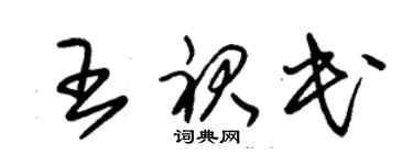 朱錫榮王裙民草書個性簽名怎么寫