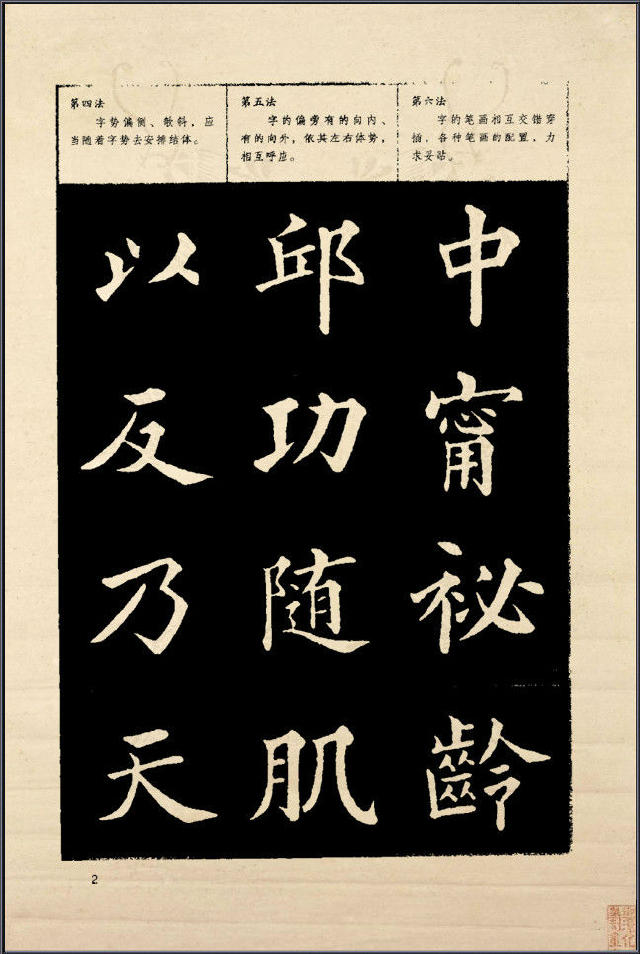 歐楷間架結構128法