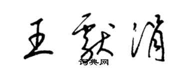 梁錦英王獻涓草書個性簽名怎么寫