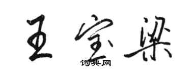 駱恆光王寶梁行書個性簽名怎么寫