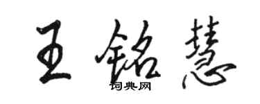 駱恆光王銘慧行書個性簽名怎么寫