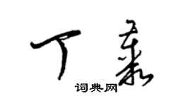 梁錦英丁叢草書個性簽名怎么寫