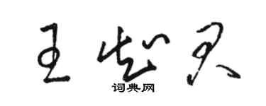 駱恆光王知君草書個性簽名怎么寫