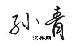 駱恆光孫青行書個性簽名怎么寫