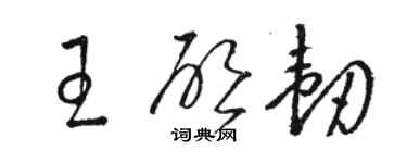 駱恆光王啟韌草書個性簽名怎么寫