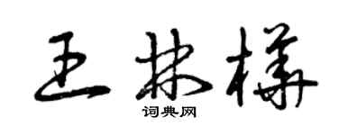 曾慶福王林樺草書個性簽名怎么寫