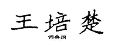袁強王培楚楷書個性簽名怎么寫