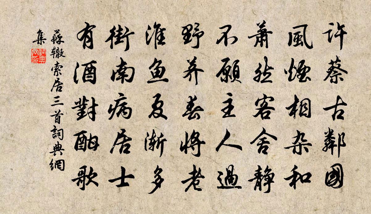 蘇轍索居三首書法作品欣賞