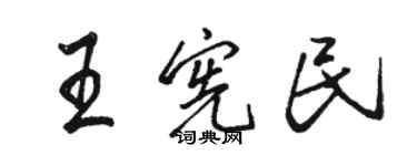 駱恆光王憲民行書個性簽名怎么寫