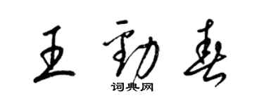 梁錦英王勁春草書個性簽名怎么寫