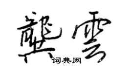 王正良龔雲行書個性簽名怎么寫