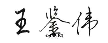 駱恆光王鑑偉行書個性簽名怎么寫