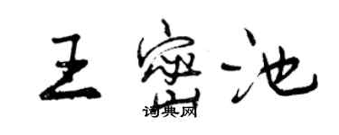 曾慶福王密池行書個性簽名怎么寫