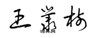 曾慶福王叢樹草書個性簽名怎么寫