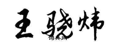 胡問遂王驍煒行書個性簽名怎么寫