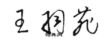 駱恆光王羽菲草書個性簽名怎么寫