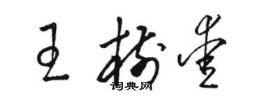 駱恆光王樹愛草書個性簽名怎么寫