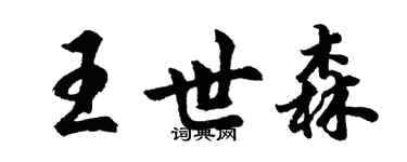 胡問遂王世森行書個性簽名怎么寫