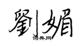 王正良劉媚行書個性簽名怎么寫