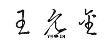 駱恆光王允金草書個性簽名怎么寫