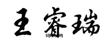 胡問遂王睿瑞行書個性簽名怎么寫