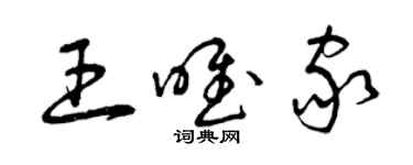 曾慶福王唯家草書個性簽名怎么寫