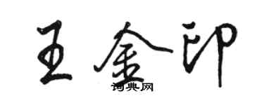 駱恆光王金印行書個性簽名怎么寫