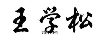 胡問遂王學松行書個性簽名怎么寫