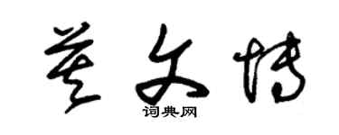 朱錫榮莫文博草書個性簽名怎么寫