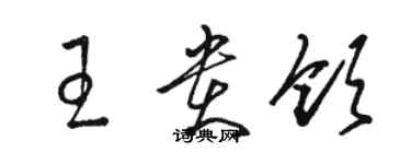 駱恆光王貴領草書個性簽名怎么寫